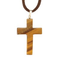 Anhänger Lateinisches Kreuz aus Tigerauge