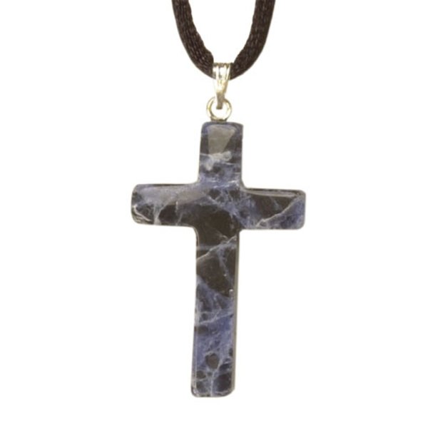 Pendente croce latina sodalite