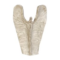 Figura ángel de la fuerza en bronce plateado