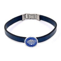Blaues Lederarmband Belorado