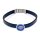 Bracciale pelle-metallo blu Belorado