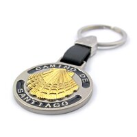 Schlüsselanhänger Jakobsmuschel gold