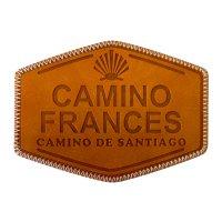 Patch / iron-on Camino Frances made of Faux Leather