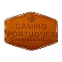 Patch / iron-on Camino Portugués made of Faux Leather