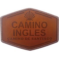 Aufnäher / Aufbügler Camino Ingles aus Kunstleder