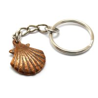 Keychain Scallop Shell Bronze