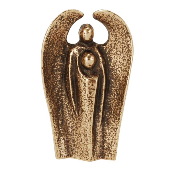 Statuetta angelo custode in bronzo