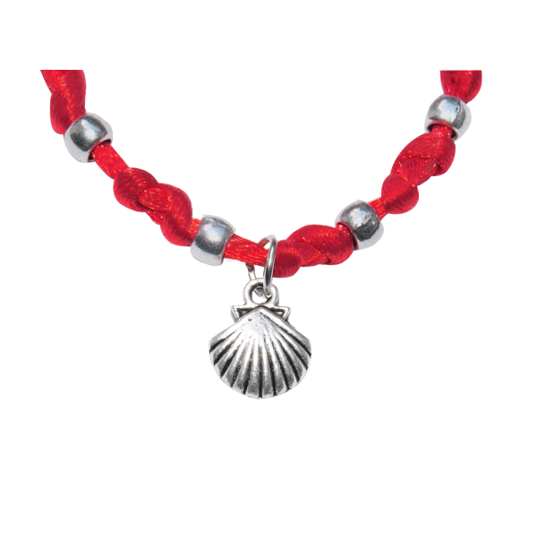Jakobsmuschel Satinarmband (rot)