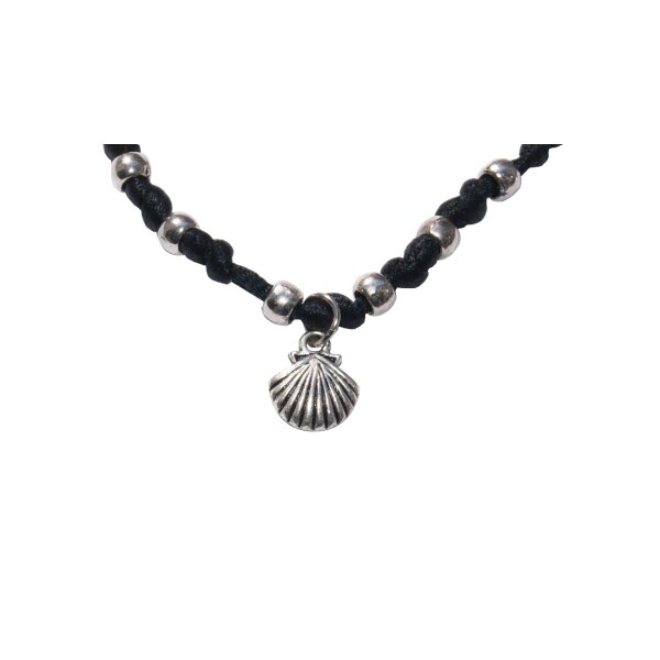 Pulsera jacobea cinta de satén - negro