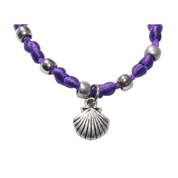 St. James Scallop Shell Satin Bracelet purple