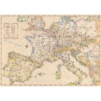 Pilgerwege und -orte in Europa - Faltkarte