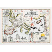Map The Knights Templar by Daniel Derveaux