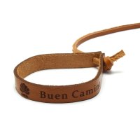 Leather Bracelet Buen Camino brown