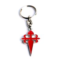 Keychain St. James Cross red